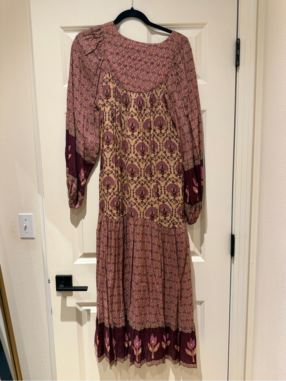 🌙 SPELL Château Boho Gown in Grape NWT - Picture 6 of 9